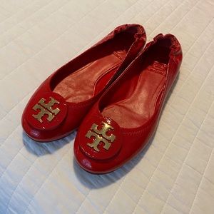 Tory Burch Lobster Red Reva Flats